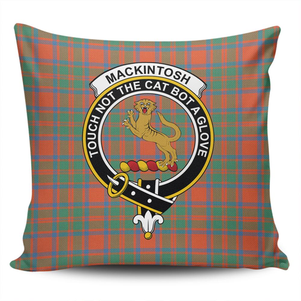 Clan Clan MacKintosh Ancient Tartan Crest Pillow Cover FD46 Clan MacKintosh / MacIntosh Tartan Today   