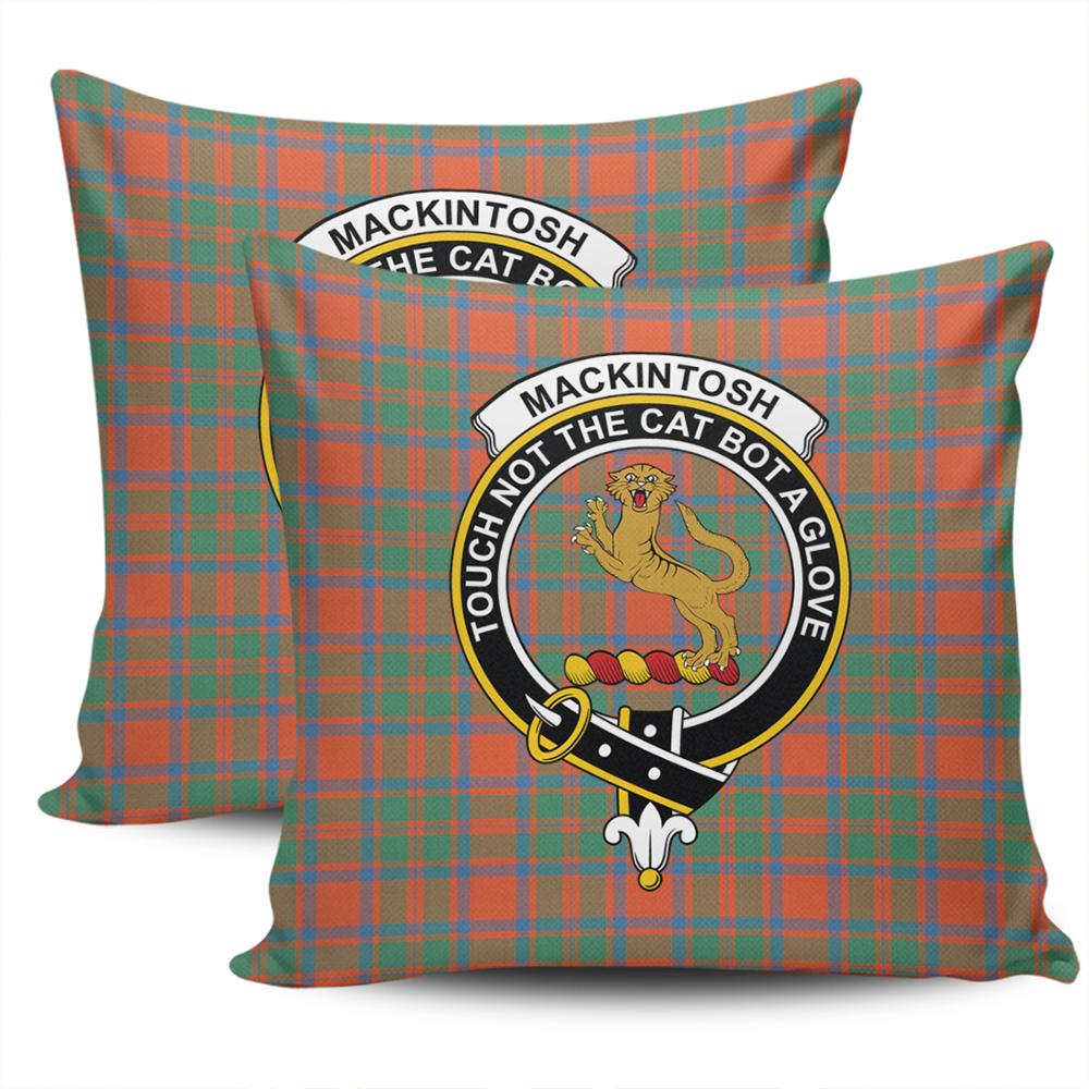 Clan Clan MacKintosh Ancient Tartan Crest Pillow Cover FD46 Clan MacKintosh / MacIntosh Tartan Today   