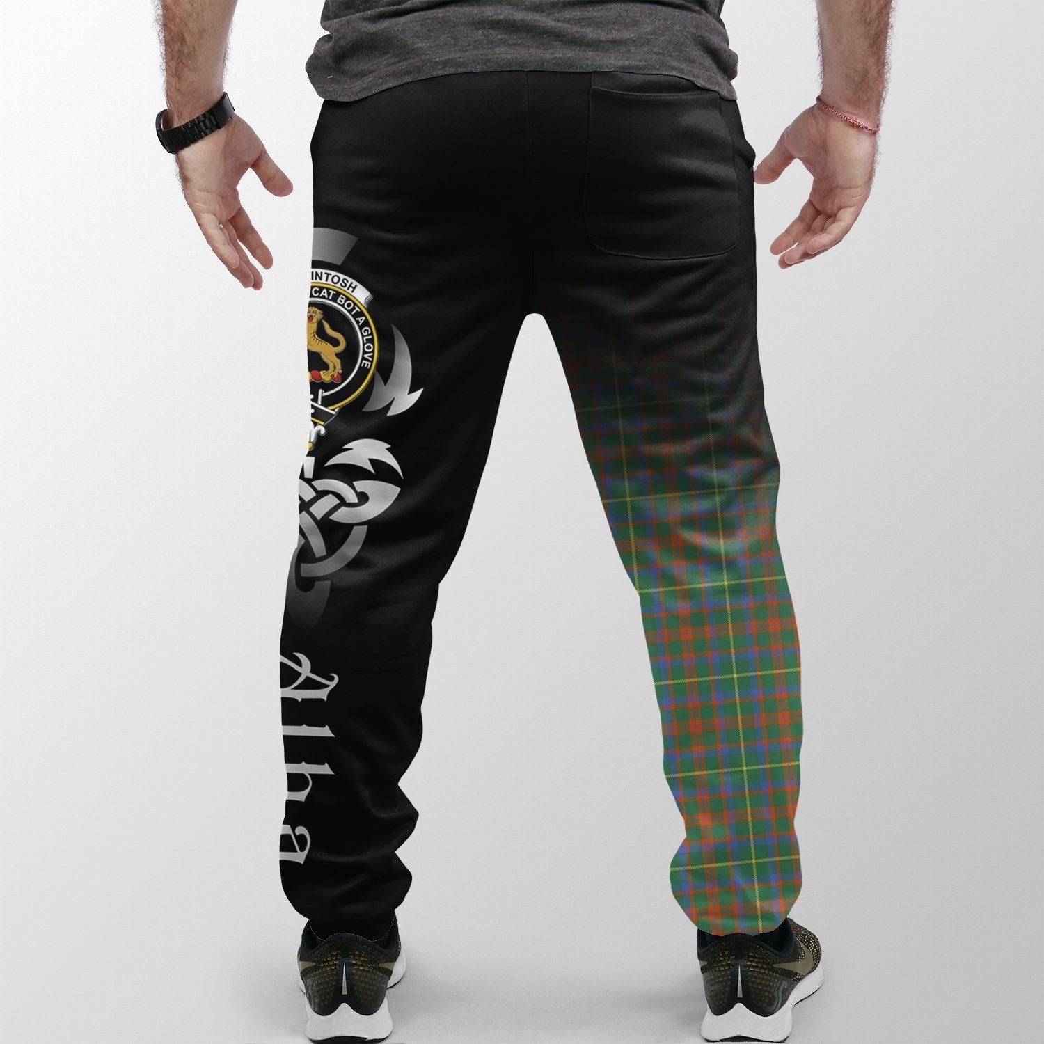 Clan MacKintosh Hunting Ancient Tartan Crest Jogger Sweatpants  Alba Celtic Style AD30 Clan MacKintosh / MacIntosh Tartan Today   