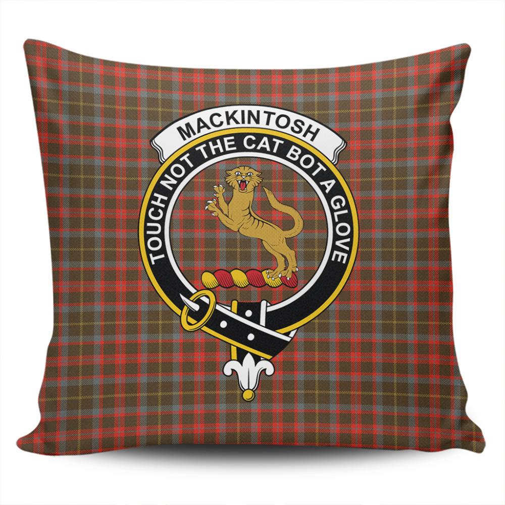 Clan MacKintosh Hunting Weathered Tartan Crest Pillow Cover GS43 Clan MacKintosh / MacIntosh Tartan Today   