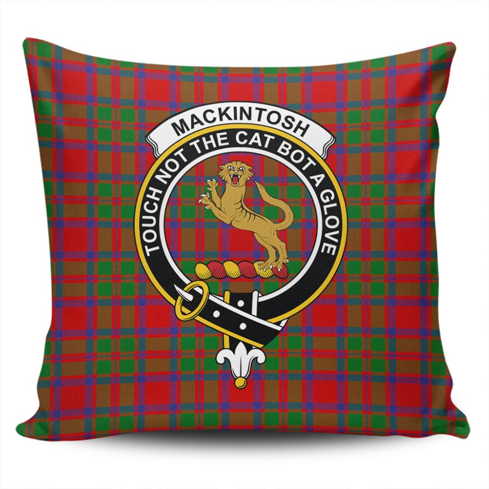 Clan MacKintosh Modern Tartan Crest Pillow Cover BU72 Clan MacKintosh / MacIntosh Tartan Today   