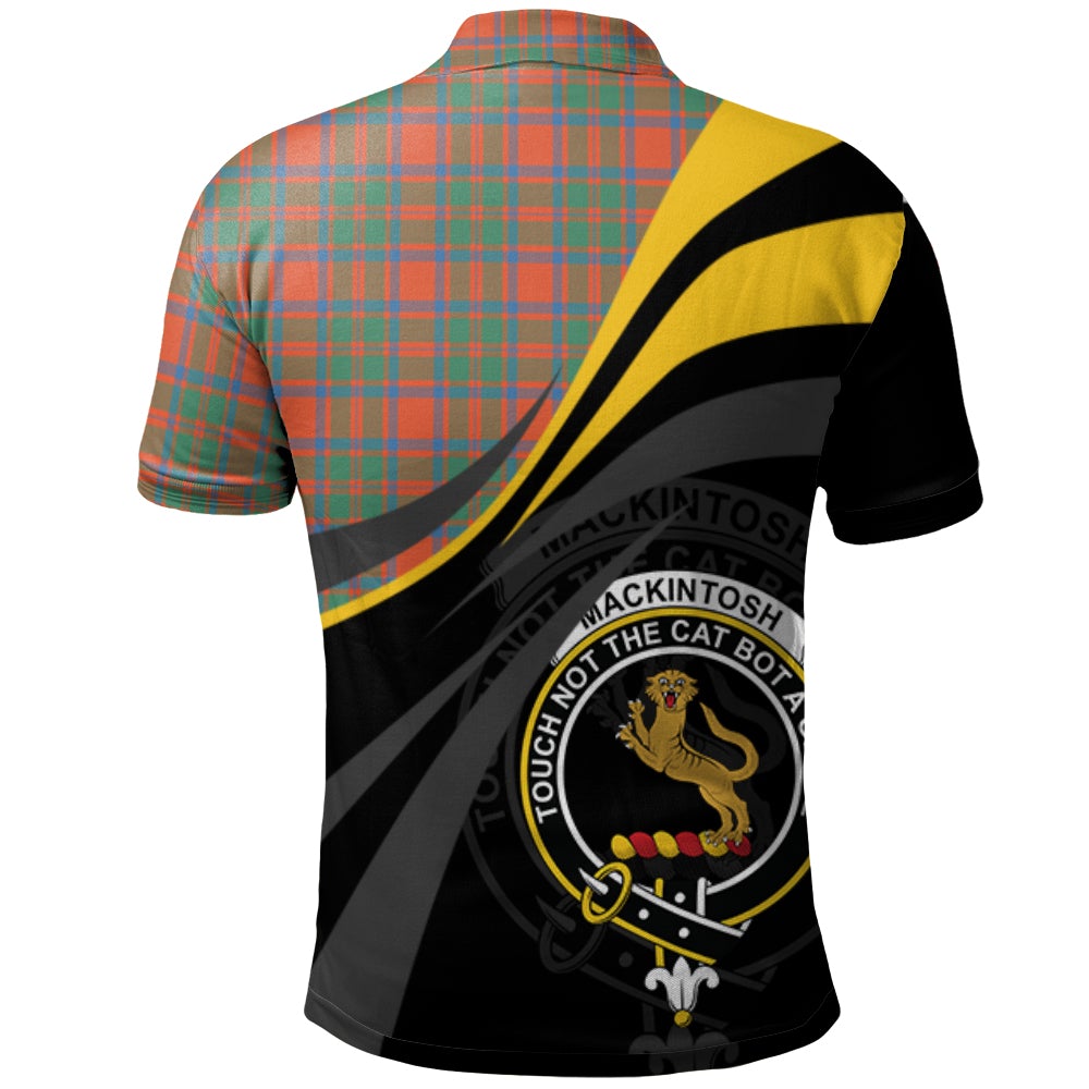 Clan MacKintosh Ancient Tartan Polo Shirt - Royal Coat Of Arms Style TR93 MacKintosh Ancient Tartan Tartan Polo   