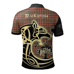 Clan MacKintosh Hunting Weathered Tartan Polo Shirt Viking Wolf XU19 MacKintosh Hunting Weathered Tartan Tartan Polo   