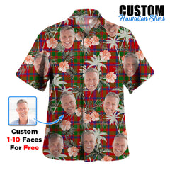 Clan MacKintosh Modern Tartan Custom Face Hawaiian Shirt – Unisex Gift for Family Members, Summer Party VS97 MacKintosh Modern Tartan Tartan Hawaii Shirt