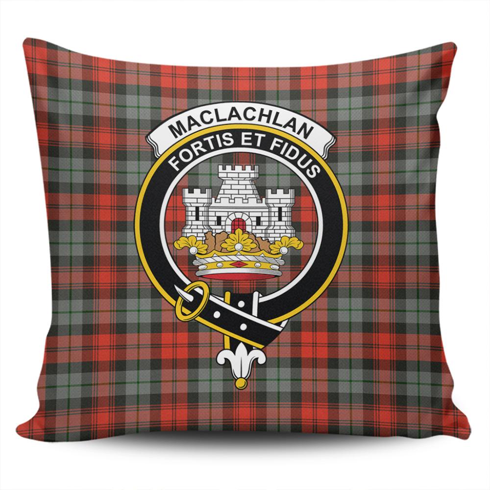 Clan MacLachlan Weathered Tartan Crest Pillow Cover NS71 Clan Borthwick Tartan Today   