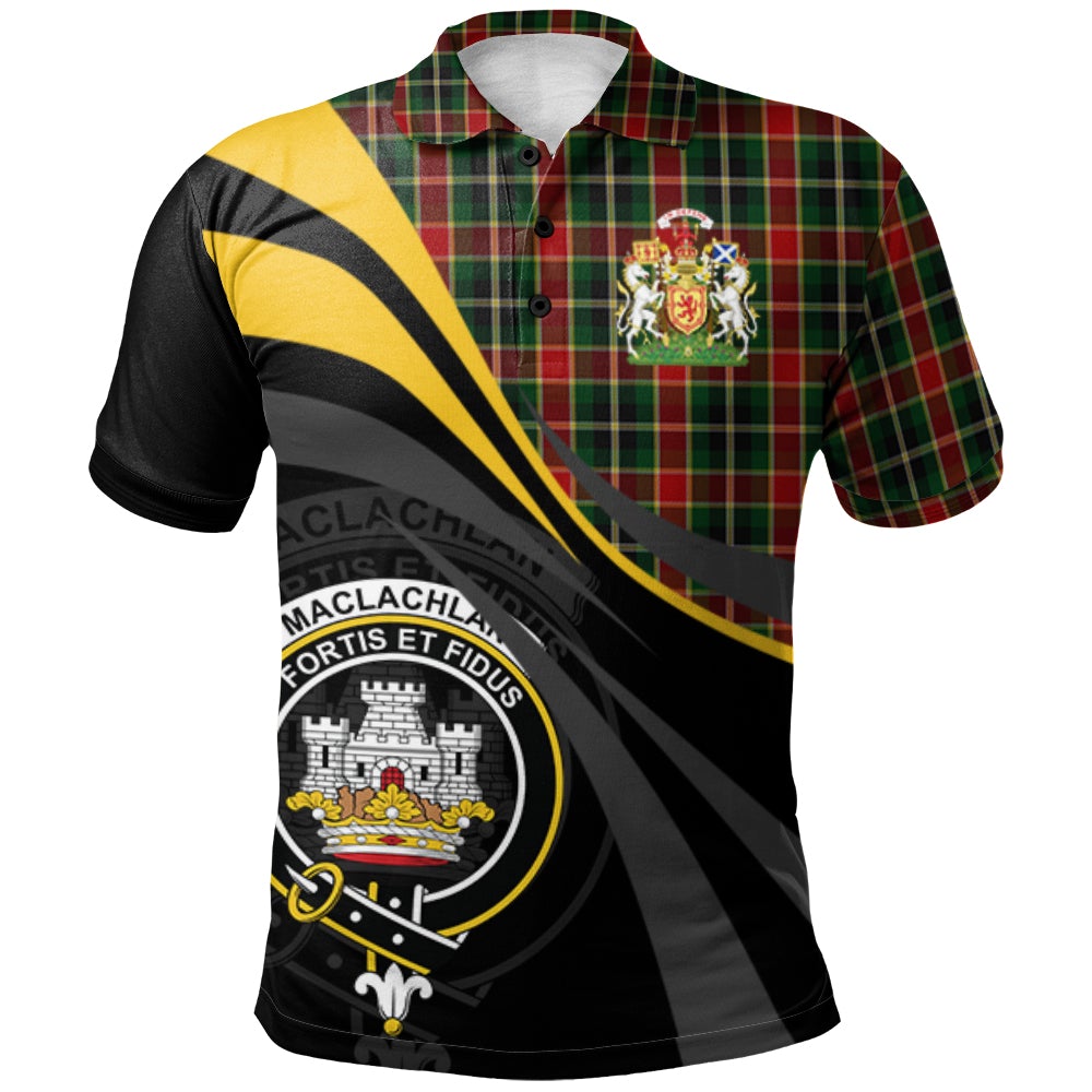 Clan MacLachlan 03 Tartan Polo Shirt - Royal Coat Of Arms Style TM42 MacLachlan 03 Tartan Tartan Polo   