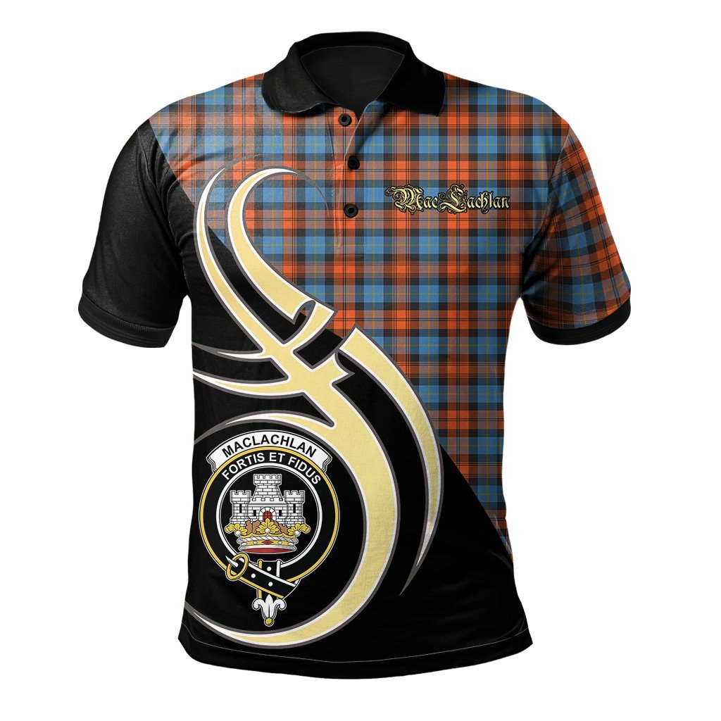 Clan MacLachlan Ancient Tartan Polo Shirt - Believe In Me Style TY58 MacLachlan Ancient Tartan Tartan Polo   