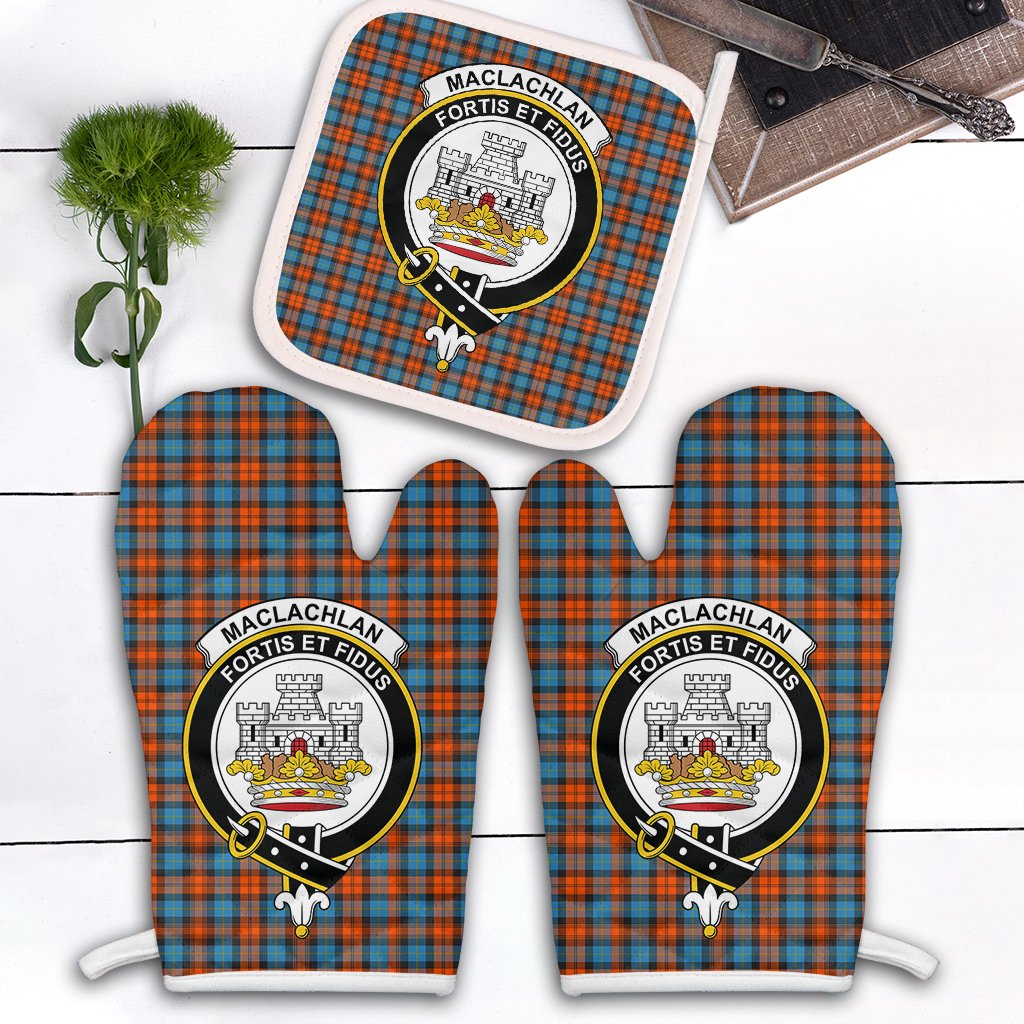 Clan MacLachlan Ancient Tartan Crest Oven Mitt And Pot Holder (2 Oven Mitts + 1 Pot Holder) XW69 Clan Borthwick Tartan Today   