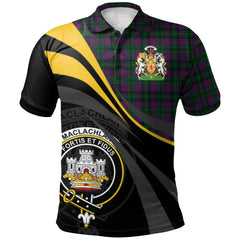 Clan MacLachlan Hunting Tartan Polo Shirt - Royal Coat Of Arms Style HR67 MacLachlan Hunting Tartan Tartan Polo   