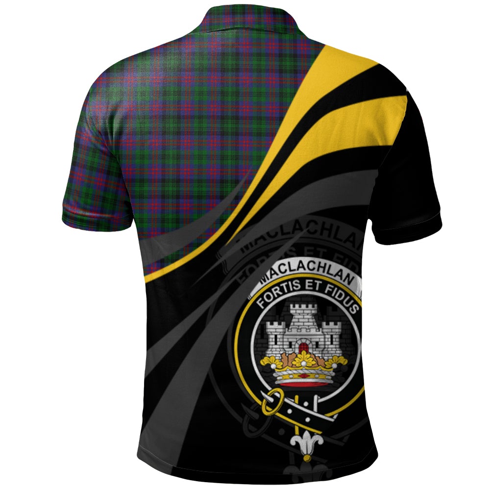 Clan MacLachlan Hunting Tartan Polo Shirt - Royal Coat Of Arms Style HR67 MacLachlan Hunting Tartan Tartan Polo   