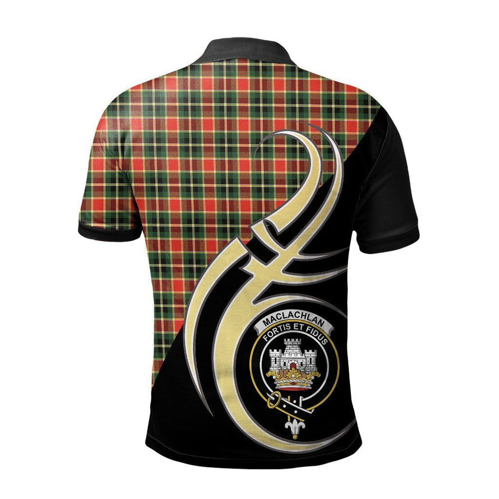 Clan MacLachlan Hunting Modern Tartan Polo Shirt - Believe In Me Style HM71 MacLachlan Hunting Modern Tartan Tartan Polo   
