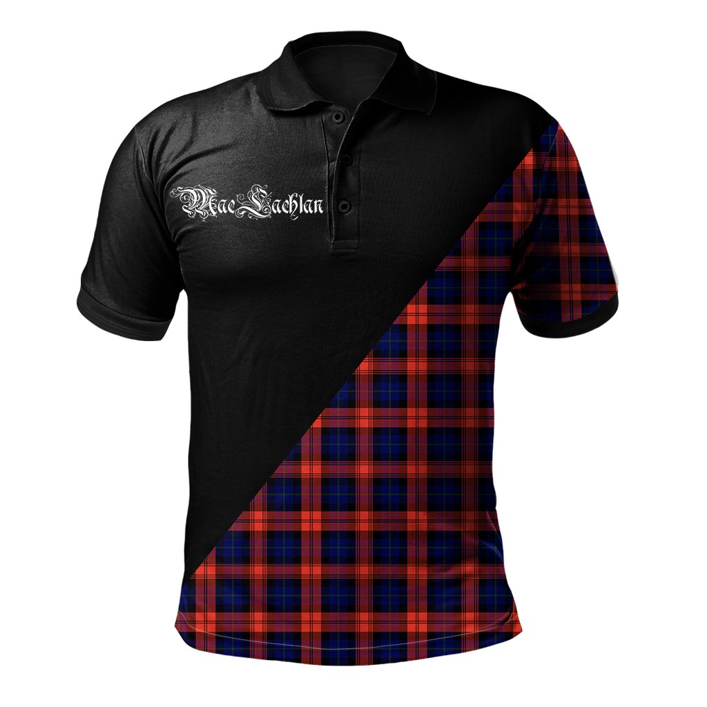 Clan MacLachlan Modern Clan - Military Polo Shirt BE96 MacLachlan Modern Tartan Tartan Polo   