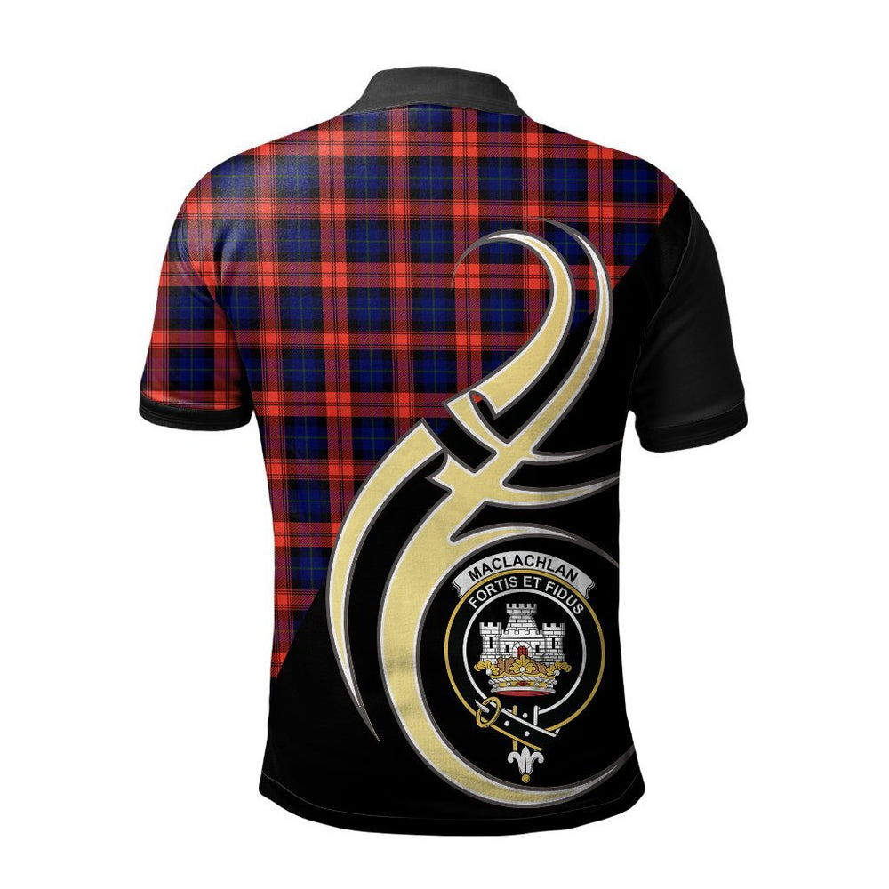 Clan MacLachlan Modern Tartan Polo Shirt - Believe In Me Style ZO91 MacLachlan Modern Tartan Tartan Polo   