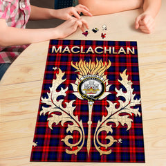 Clan MacLachlan Modern Tartan Crest Thistle Jigsaw Puzzles Gift For Family VE29 Clan Borthwick Tartan Today   