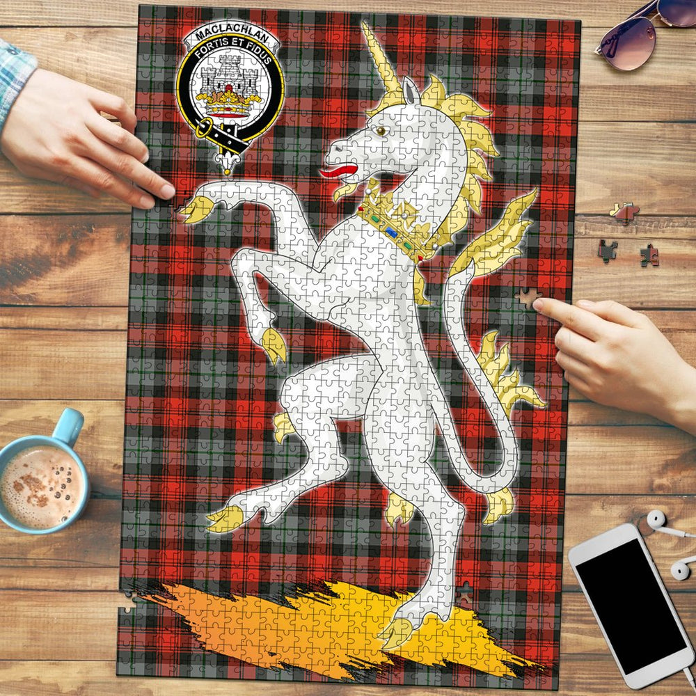 Clan MacLachlan Weathered Tartan Crest Unicorn Scotland Jigsaw Puzzles Gift For Family QX91 Clan Borthwick Tartan Today   