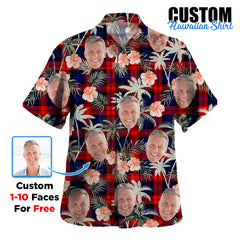 Clan MacLachlan Modern Tartan Custom Face Hawaiian Shirt – Unisex Gift for Family Members, Summer Party NB63 MacLachlan Modern Tartan Tartan Hawaii Shirt