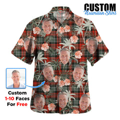 Clan MacLachlan Weathered Tartan Custom Face Hawaiian Shirt – Unisex Gift for Family Members, Summer Party ZG66 MacLachlan Weathered Tartan Tartan Hawaii Shirt