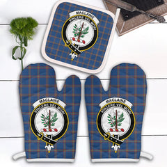 Clan MacLaine Of Loch Buie Hunting Ancient� Tartan Crest Oven Mitt And Pot Holder (2 Oven Mitts + 1 Pot Holder) SG14 Clan Borthwick Tartan Today   
