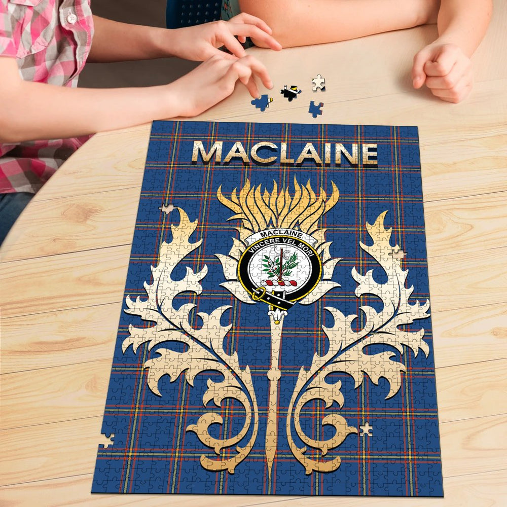 Clan MacLaine of Loch Buie Hunting Ancient Tartan Crest Thistle Jigsaw Puzzles Gift For Family HC87 Clan Borthwick Tartan Today   