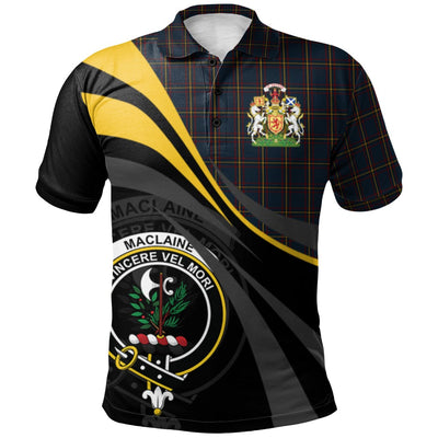 Clan MacLaine of Lochbuie Hunting Tartan Polo Shirt - Royal Coat Of Arms Style EY48