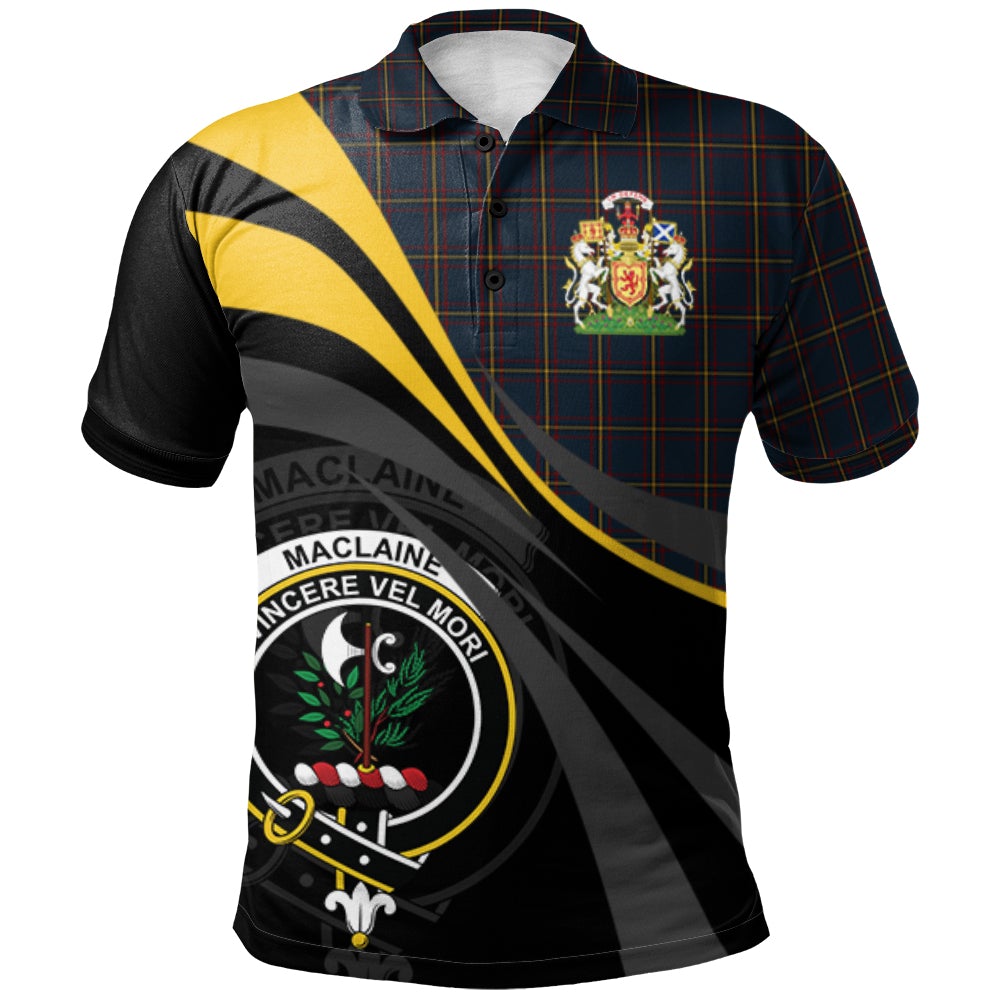 Clan MacLaine of Lochbuie Hunting Tartan Polo Shirt - Royal Coat Of Arms Style EY48 MacLaine of Lochbuie Hunting Tartan Tartan Polo   