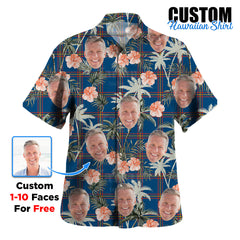 Clan MacLaine of Loch Buie Hunting Ancient Tartan Custom Face Hawaiian Shirt – Unisex Gift for Family Members, Summer Party YB52 MacLaine of Loch Buie Hunting Ancient Tartan Tartan Hawaii Shirt
