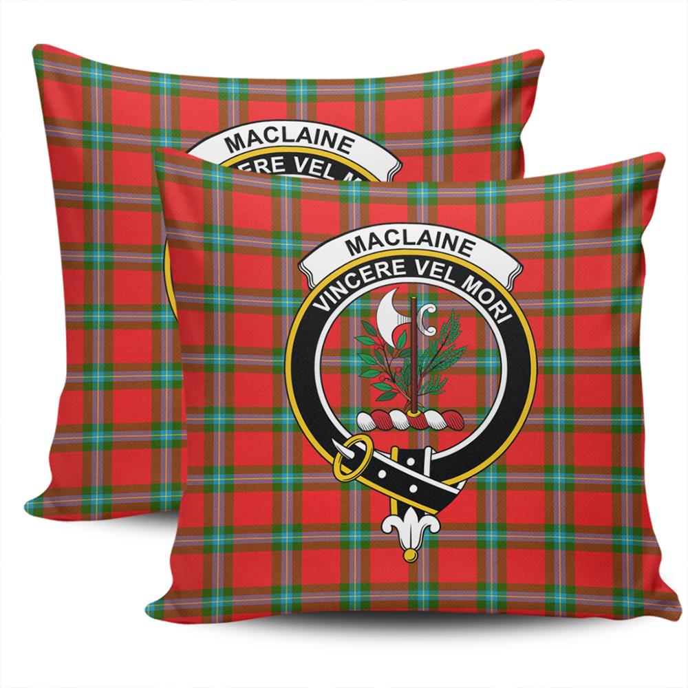 Clan MacLaine of Loch Buie Hunting Ancient Tartan Crest Pillow Cover MR10 Clan Borthwick Tartan Today   