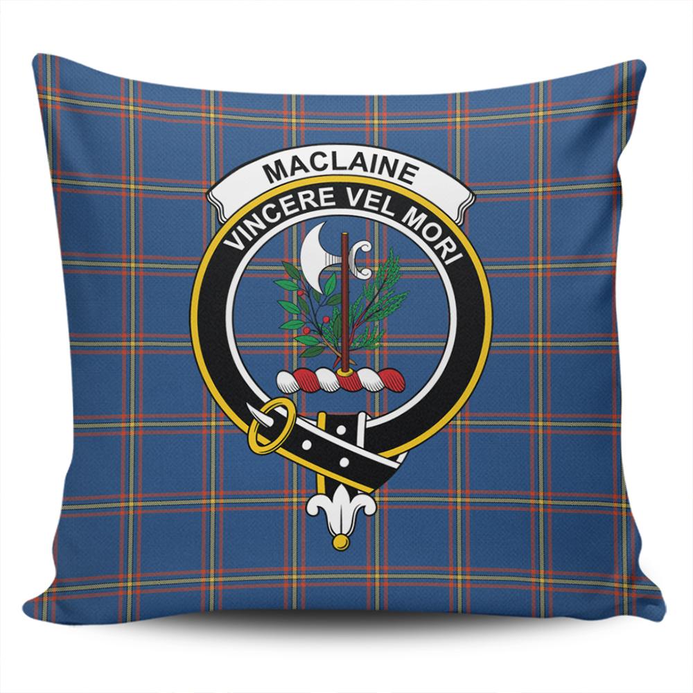 Clan MacLaine of Loch Buie Tartan Crest Pillow Cover VP25 Clan Borthwick Tartan Today   