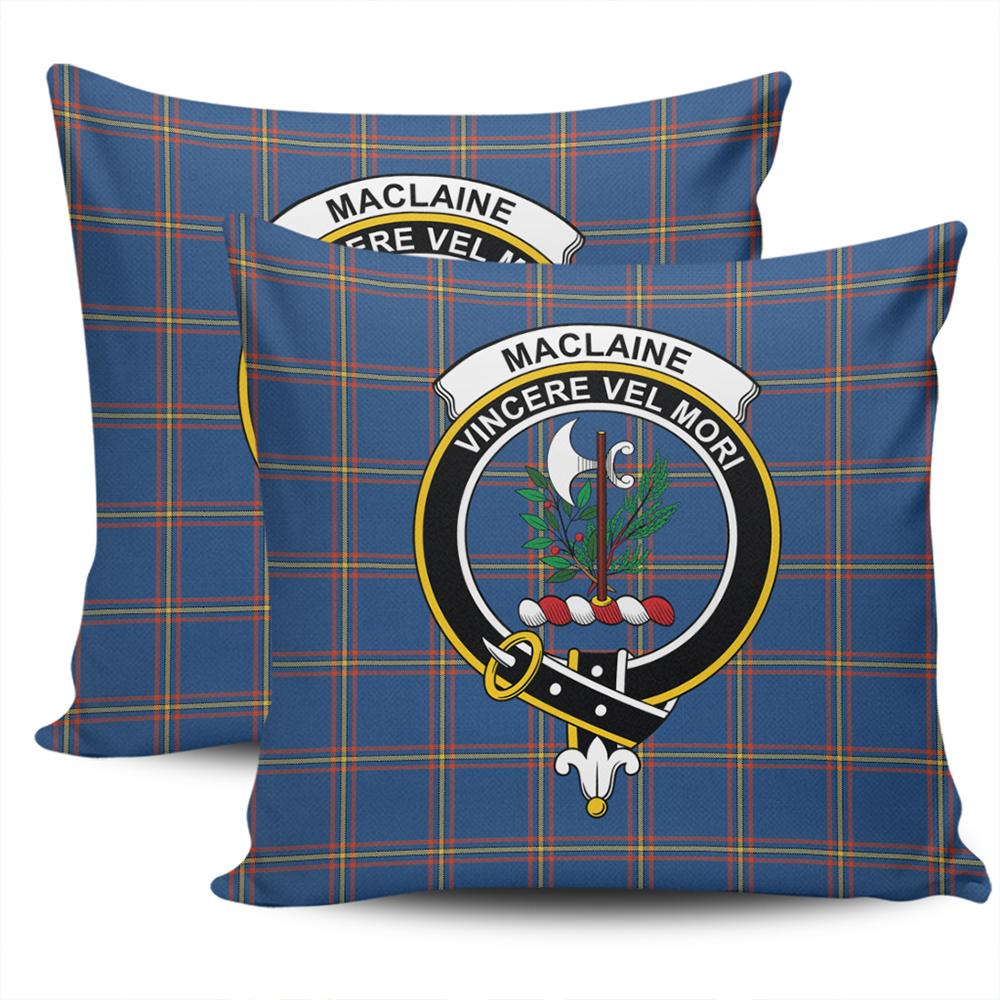 Clan MacLaine of Loch Buie Tartan Crest Pillow Cover VP25 Clan Borthwick Tartan Today   