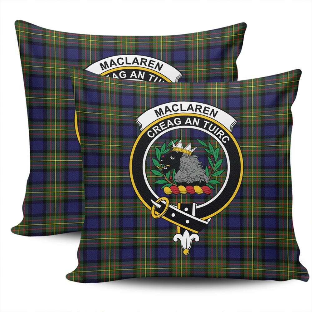 Clan Clan MacLaren Modern Tartan Crest Pillow Cover DI10 Clan Borthwick Tartan Today   