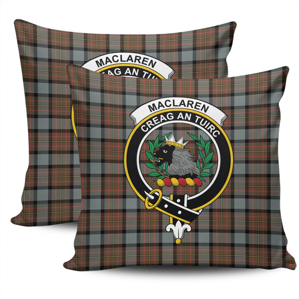 Clan MacLaren Weathered Tartan Crest Pillow Cover RI67 Clan Borthwick Tartan Today   