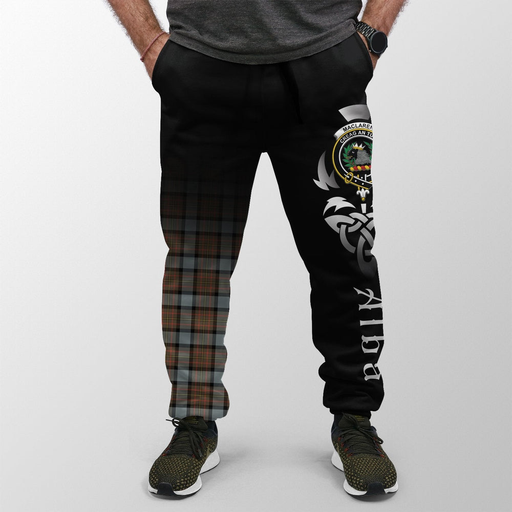 Clan MacLaren Weathered Tartan Crest Jogger Sweatpants  Alba Celtic Style HG73  Tartan Today   
