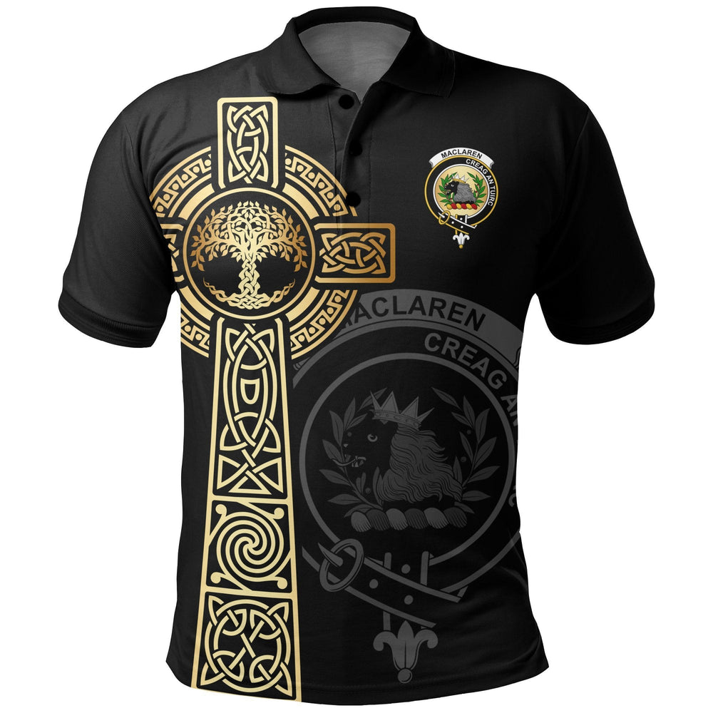 Clan MacLaren Clan Unisex Polo Shirt - Celtic Tree Of Life PN79 MacLaren Tartan Tartan Polo   