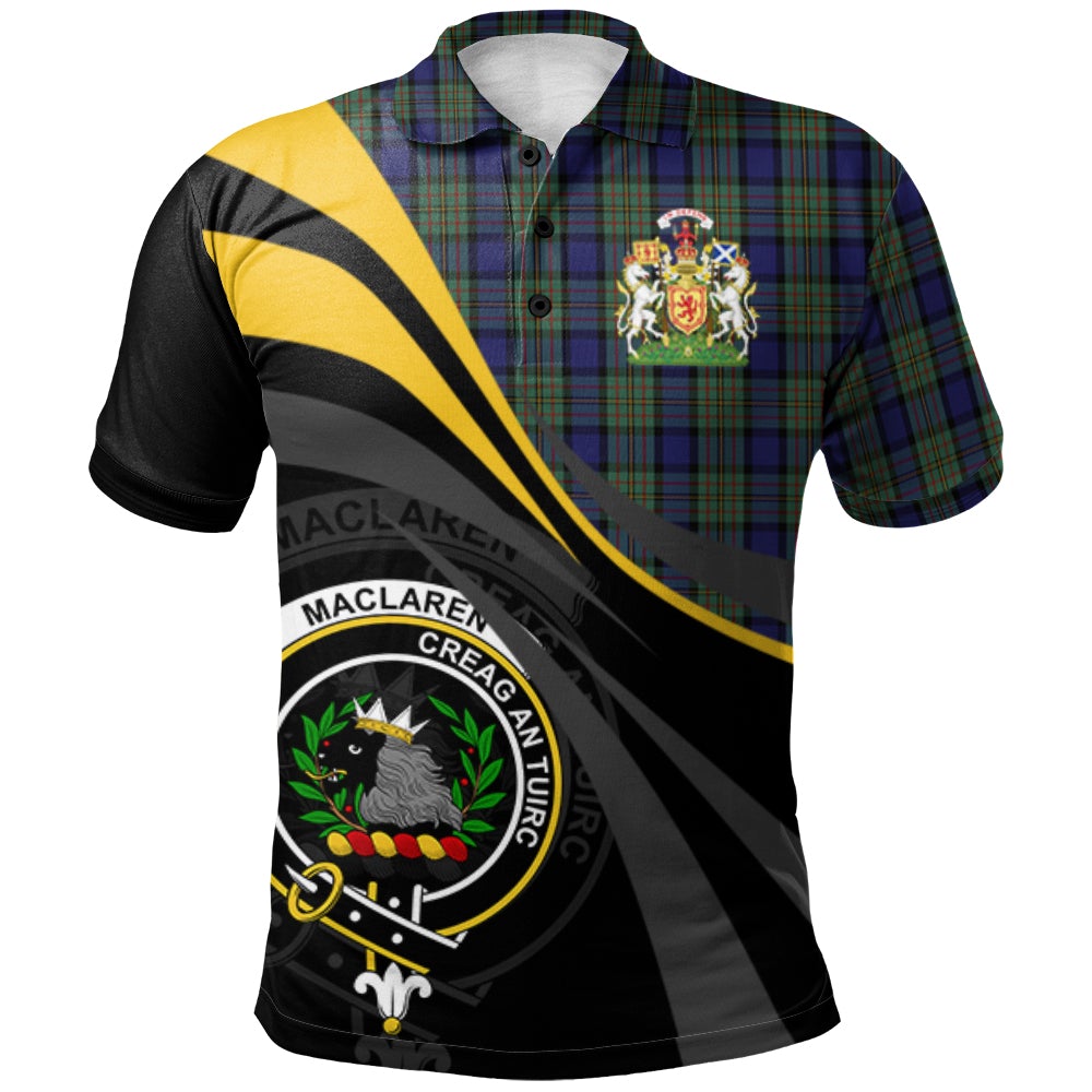 Clan MacLaren 01 Tartan Polo Shirt - Royal Coat Of Arms Style IE75 MacLaren 01 Tartan Tartan Polo   