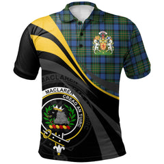 Clan MacLaren Ancient Tartan Polo Shirt - Royal Coat Of Arms Style KS55 MacLaren Ancient Tartan Tartan Polo   