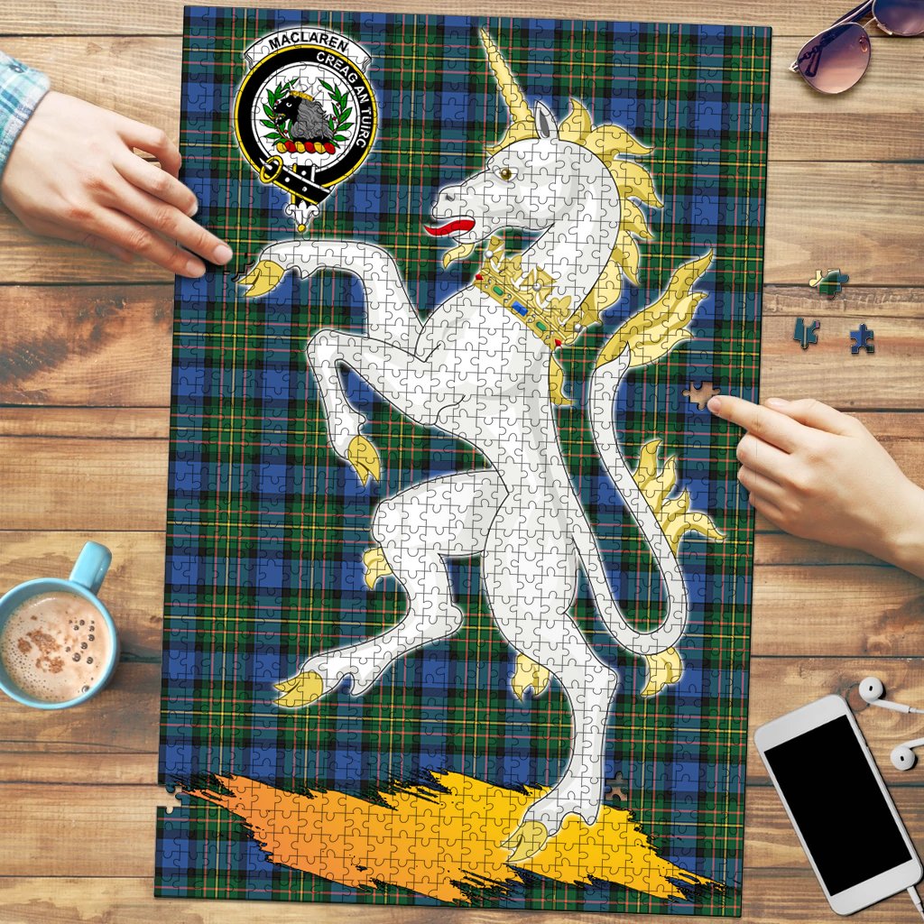 Clan MacLaren Ancient Tartan Crest Unicorn Scotland Jigsaw Puzzles Gift For Family ZC88 Clan Borthwick Tartan Today   