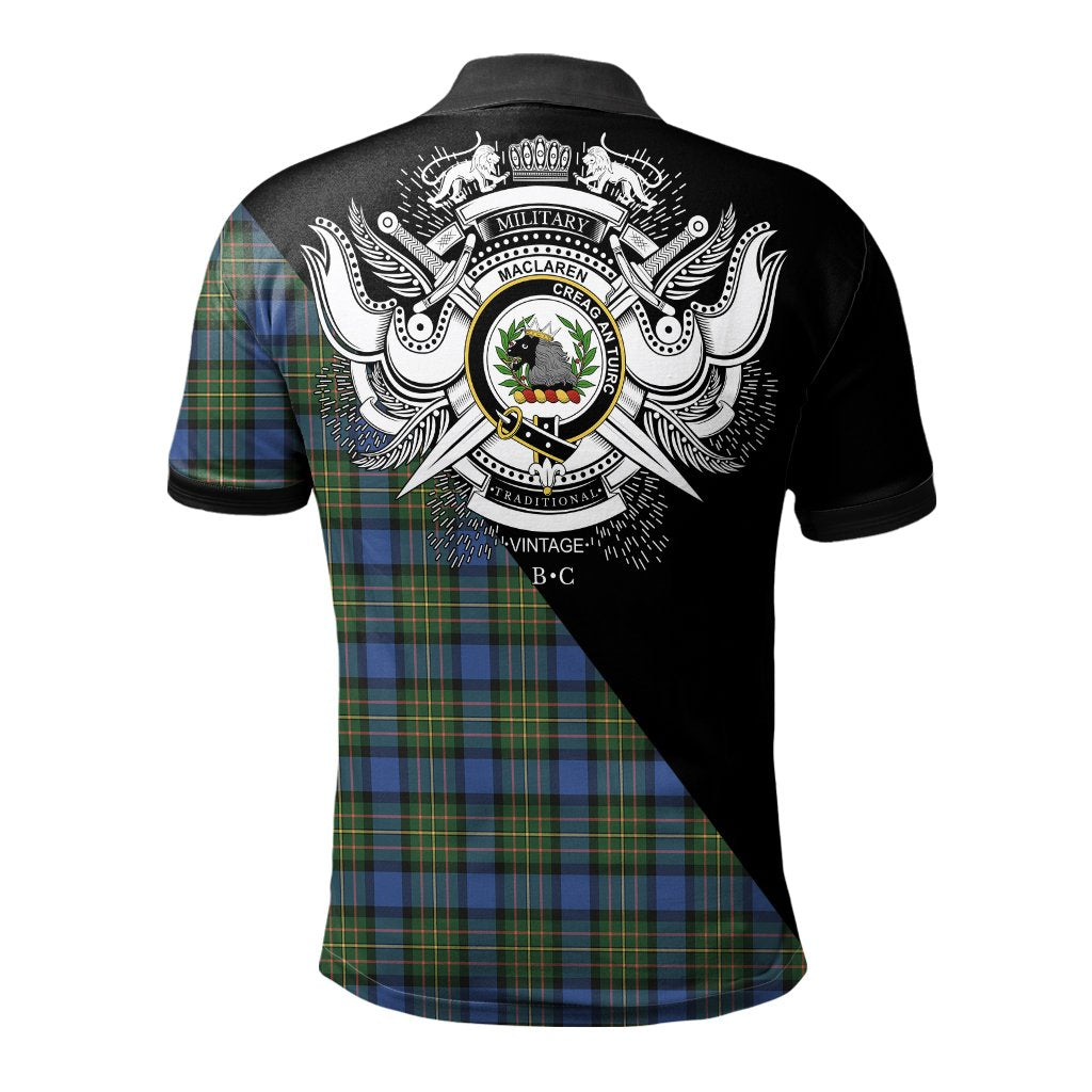 Clan MacLaren Ancient Clan - Military Polo Shirt NT88 MacLaren Ancient Tartan Tartan Polo   
