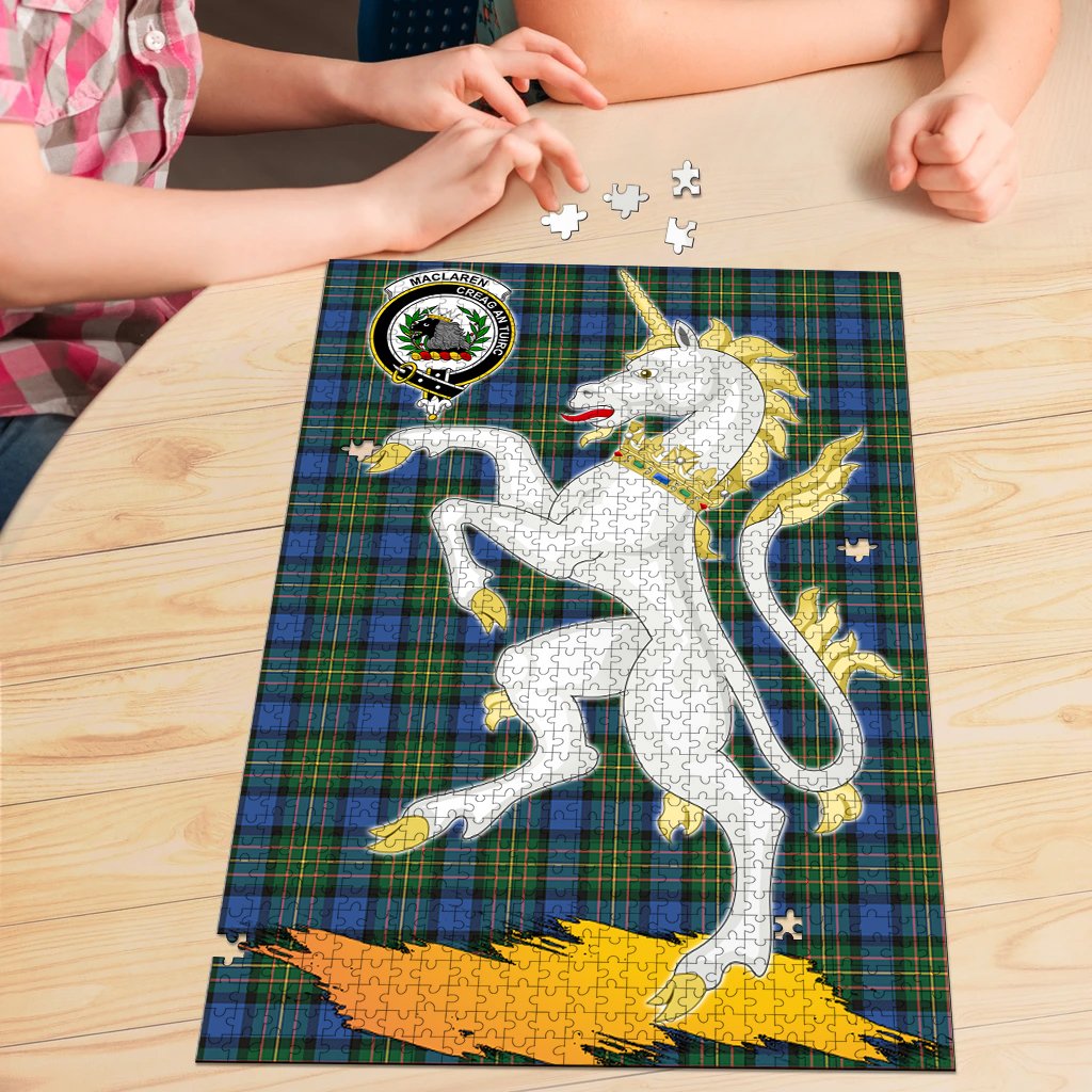 Clan MacLaren Ancient Tartan Crest Unicorn Scotland Jigsaw Puzzles Gift For Family ZC88 Clan Borthwick Tartan Today   