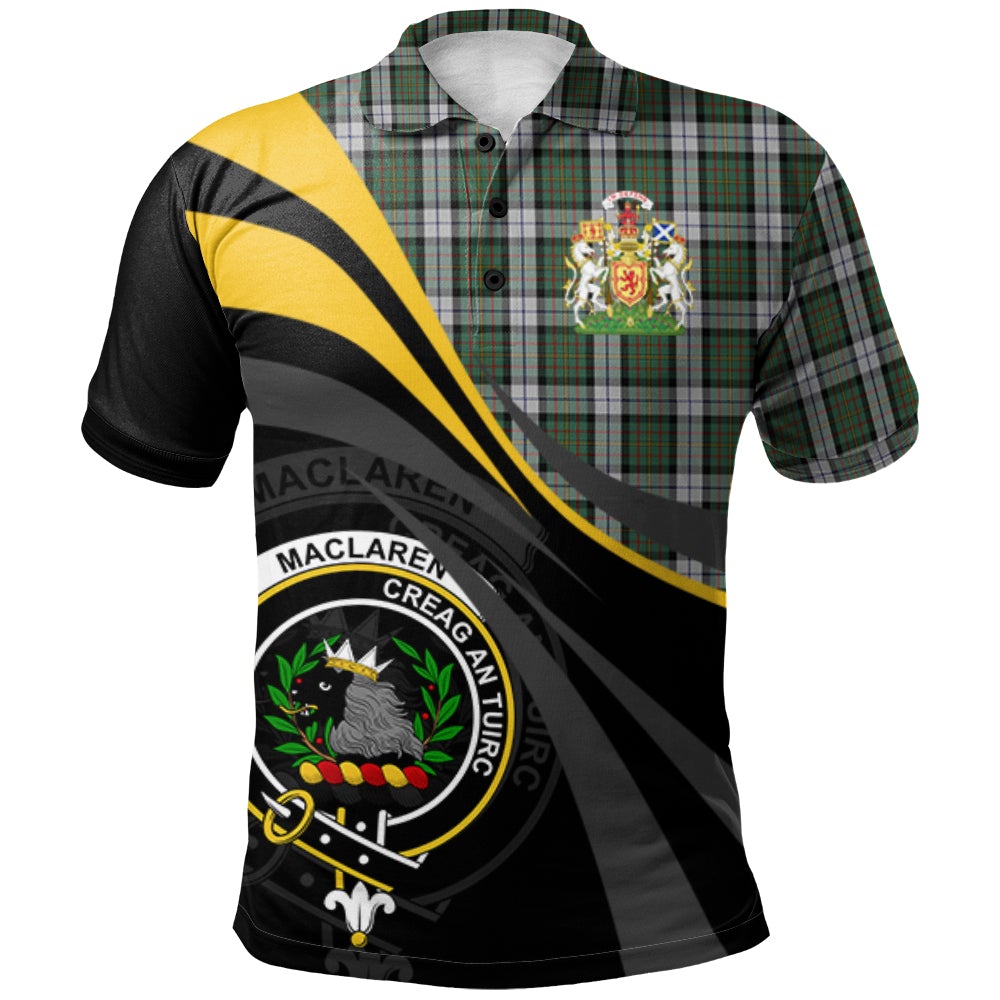 Clan MacLaren Dress Tartan Polo Shirt - Royal Coat Of Arms Style DU17 MacLaren Dress Tartan Tartan Polo   