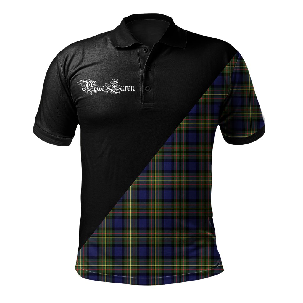 Clan MacLaren Modern Clan - Military Polo Shirt ZN65 MacLaren Modern Tartan Tartan Polo   