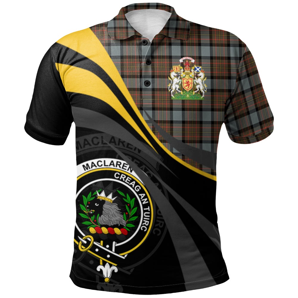 Clan MacLaren Weathered Tartan Polo Shirt - Royal Coat Of Arms Style PH79 MacLaren Weathered Tartan Tartan Polo   