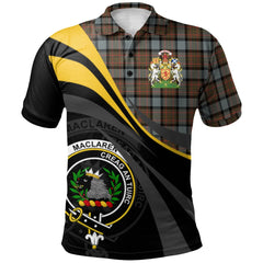 Clan MacLaren Weathered Tartan Polo Shirt - Royal Coat Of Arms Style PH79 MacLaren Weathered Tartan Tartan Polo   