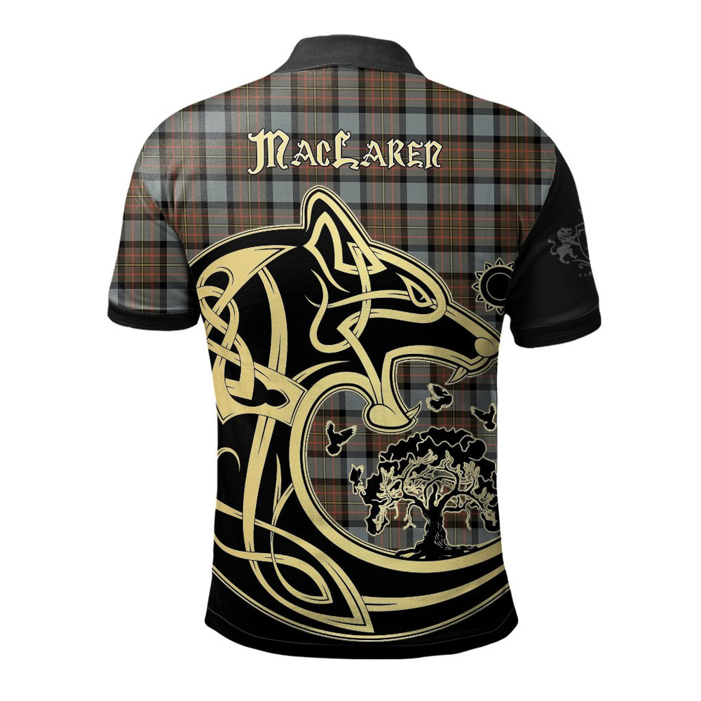 Clan MacLaren Weathered Tartan Polo Shirt Viking Wolf II29 MacLaren Weathered Tartan Tartan Polo   