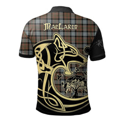 Clan MacLaren Weathered Tartan Polo Shirt Viking Wolf II29 MacLaren Weathered Tartan Tartan Polo   