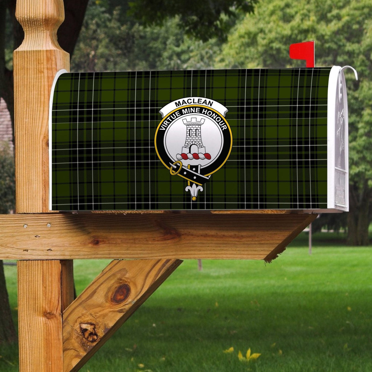 Clan MacLean Hunting Tartan Crest Mailbox TY14 Clan Borthwick Tartan Today   