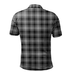 Clan MacLean Black and White Tartan Polo Shirt NX69 MacLean Black and White Tartan Tartan Polo   