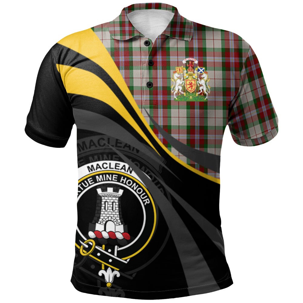 Clan MacLean Dress Tartan Polo Shirt - Royal Coat Of Arms Style AN73 MacLean Dress Tartan Tartan Polo   