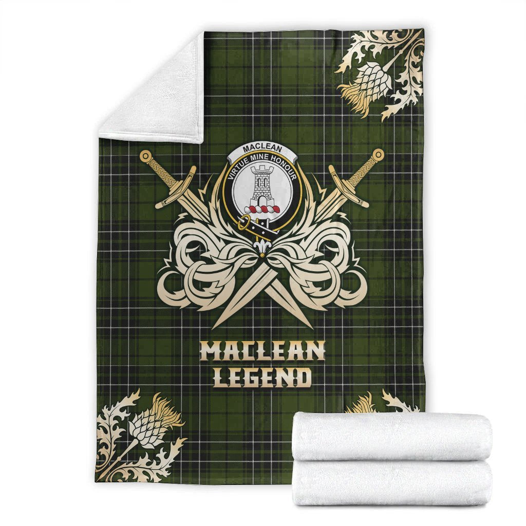 Clan MacLean Hunting Tartan Gold Courage Symbol Blanket ZI84 Clan Hall Tartan Today   