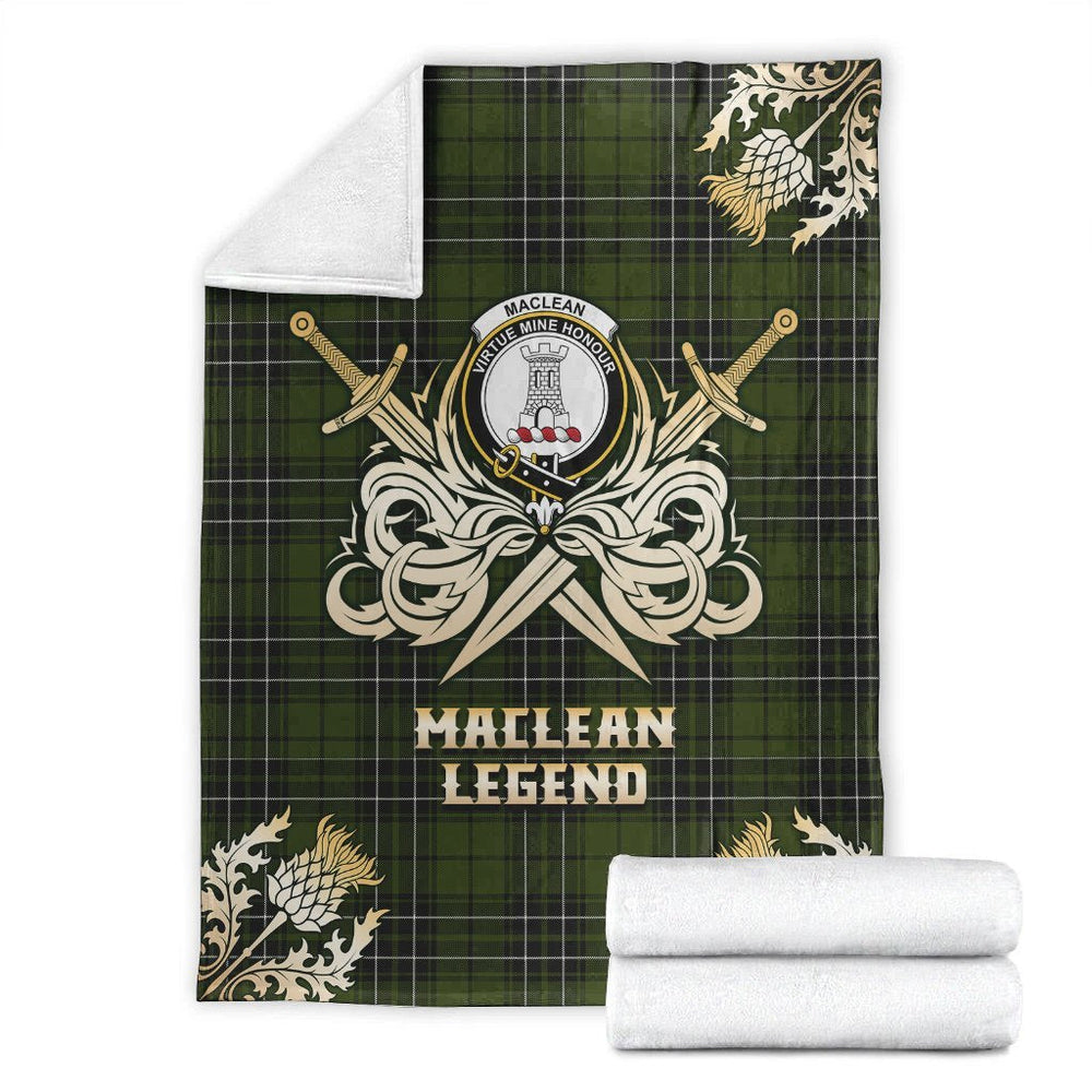 Clan MacLean Hunting Tartan Gold Courage Symbol Blanket ZI84 Clan Hall Tartan Today   