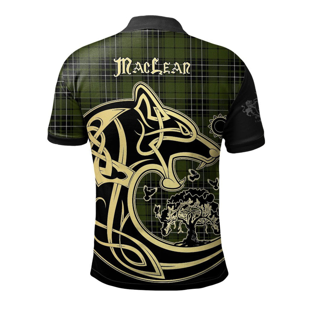 Clan MacLean Hunting Tartan Polo Shirt Viking Wolf YS53 MacLean Hunting Tartan Tartan Polo   